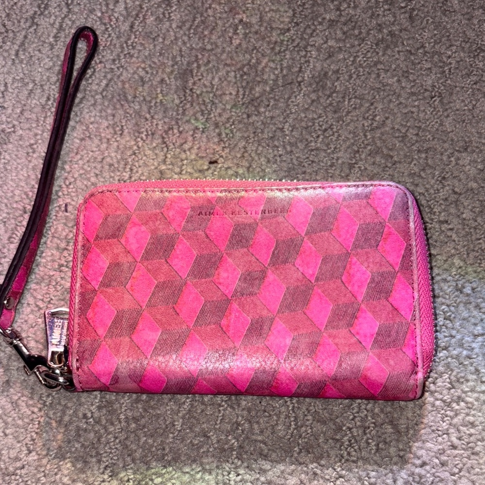 Aimee Kestenberg Pink Geometric Wristlet